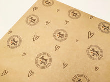 Load image into Gallery viewer, &#39;Thank you - Handmade with Love&#39; paper - Printed Business Packaging Kraft Paper
