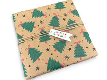 Load image into Gallery viewer, Christmas Trees - Recycled Kraft Wrapping Paper
