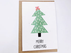 Christmas Tree Snowy - Plantable Christmas Seed Card