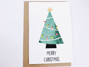 Christmas Tree with Lights - Plantable Christmas Seed Card
