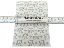 Load image into Gallery viewer, Headphones - Recycled Kraft Wrapping Paper
