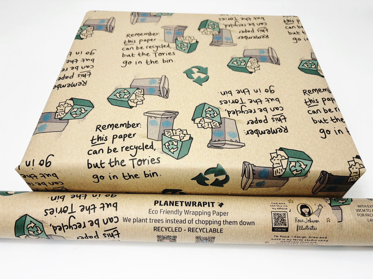 Tories Recycled Wrapping Paper | Rosie Johnson Illustrates – planetwrapit
