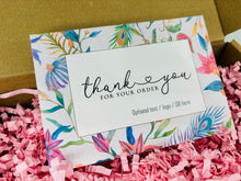 Load image into Gallery viewer, Customisable Thank you Card - Peacock Floral
