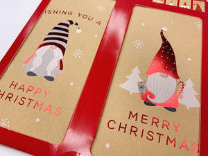 Recyclable Christmas Gonk Kraft Money Wallets (x4)