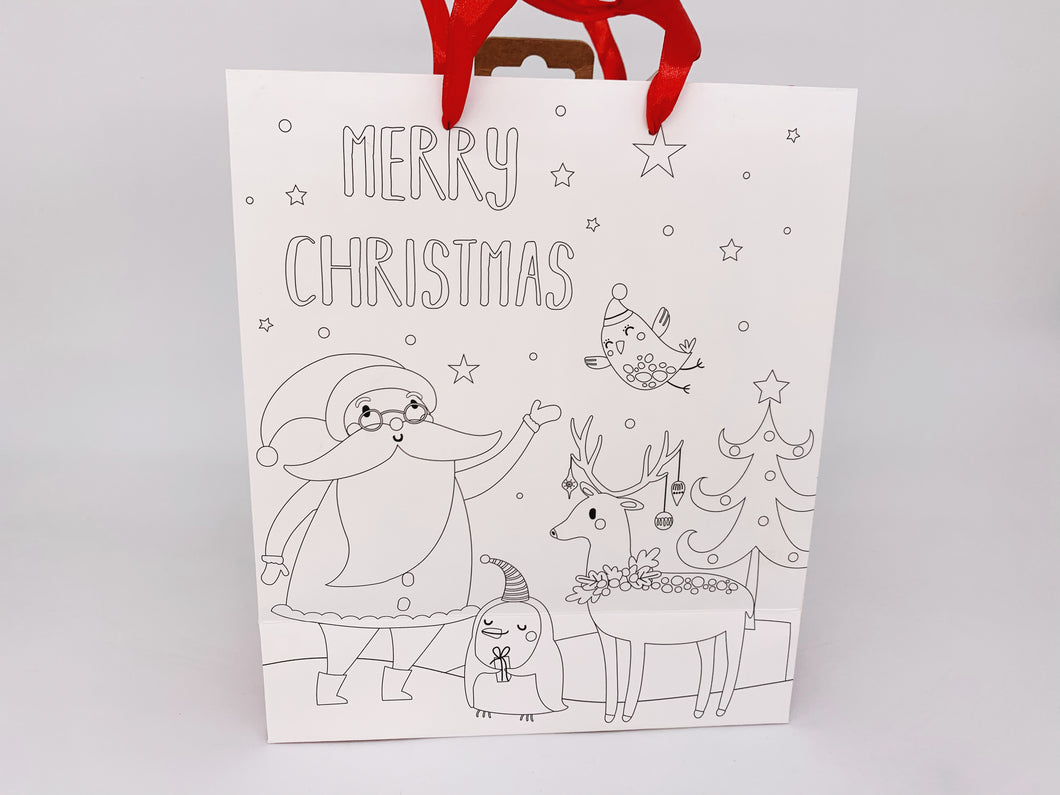Christmas Colour In Gift Bags (Small / Medium)