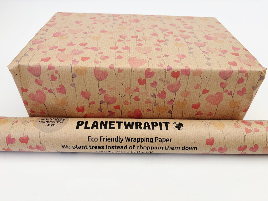 Heart Vine - Recycled Kraft Wrapping Paper