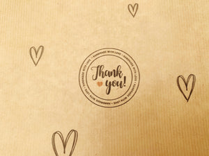 'Thank you - Handmade with Love' paper - Printed Business Packaging Kraft Paper