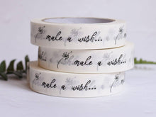Load image into Gallery viewer, Three rolls of decorative tape with 'make a wish' text on a light background
