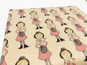 NEW Welsh Lady - Recycled Kraft Wrapping Paper