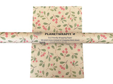Load image into Gallery viewer, Christmas Mistletoe Wrap - Recycled Kraft Wrapping Paper
