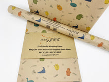 Load image into Gallery viewer, Christmas Dogs and Cats Snowball Gift Wrap - Recycled Kraft Wrapping Paper
