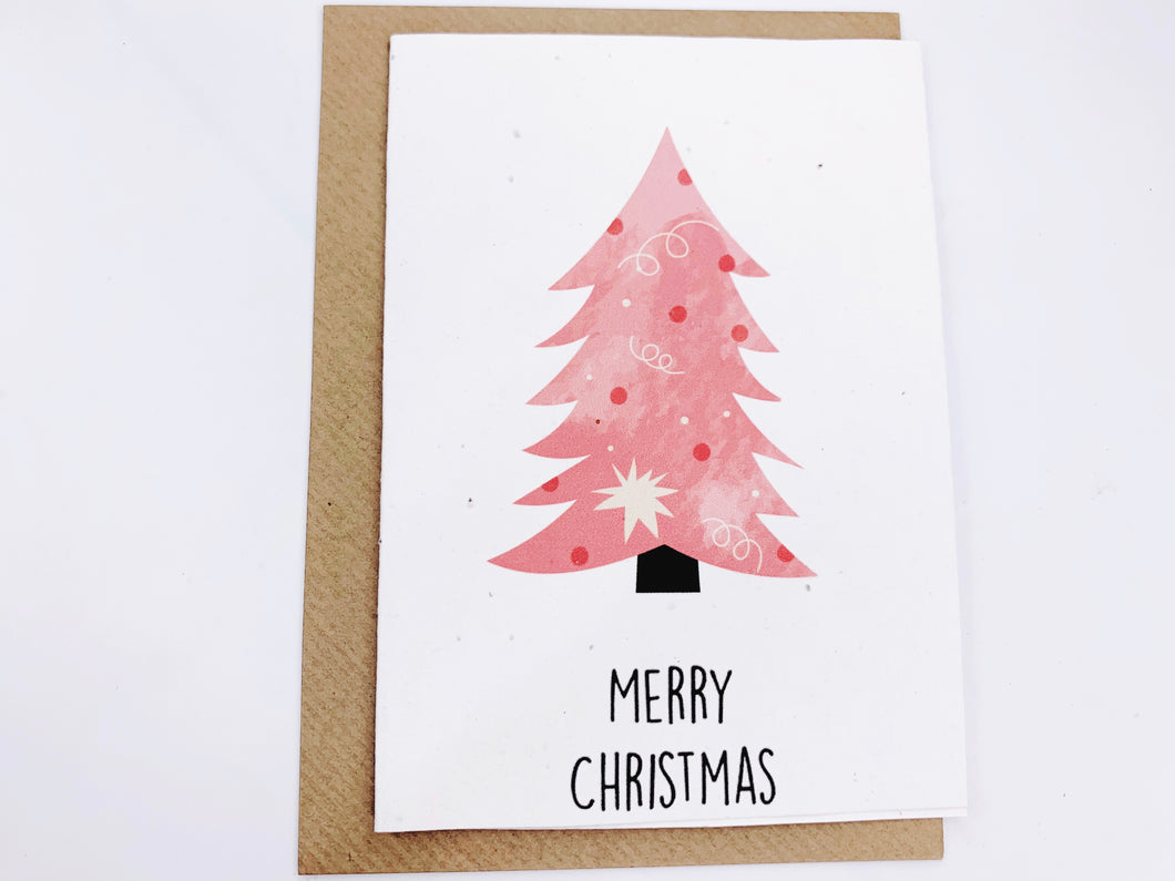 Christmas Tree Pink - Plantable Christmas Seed Card