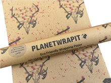 Load image into Gallery viewer, Christmas Broomstick - Recycled Kraft Wrapping Paper
