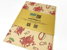 Load image into Gallery viewer, NEW Welsh Dragons and Rugby - Recycled Kraft Wrapping Paper
