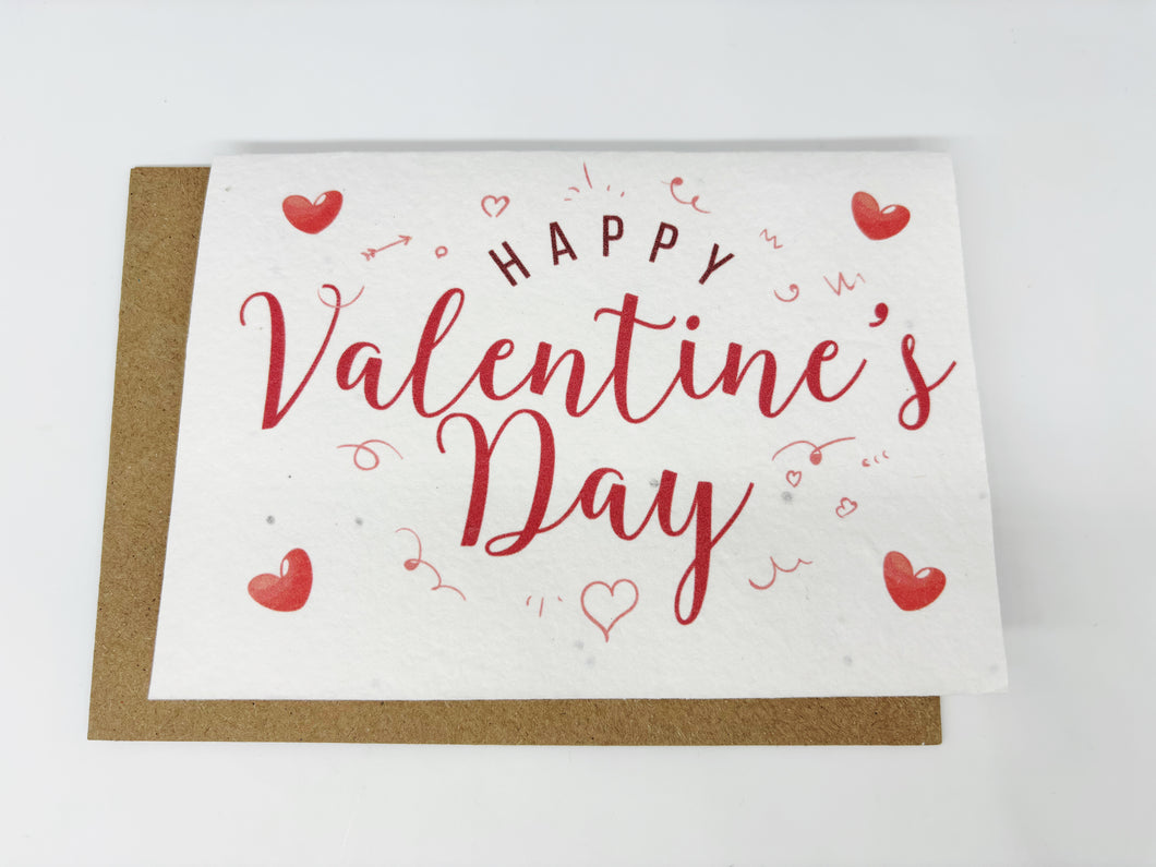 Valentines Day Plantable Seed Paper Card
