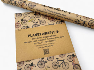 Bicycles - Recycled Kraft Wrapping Paper