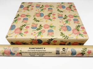 Bloomin' Lovely Birthday - Recycled Kraft Wrapping Paper