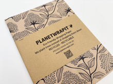 Load image into Gallery viewer, Black Floral - Recycled Kraft Wrapping Paper
