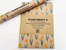 Load image into Gallery viewer, Daffodil - Recycled Kraft Wrapping Paper
