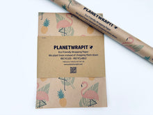 Load image into Gallery viewer, Flamingos - Recycled Kraft Wrapping Paper

