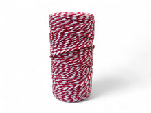Load image into Gallery viewer, Festive Red and White Twine (100m)
