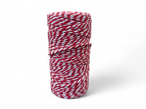 Festive Red and White Twine (100m)