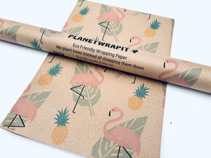 Flamingos - Recycled Kraft Wrapping Paper