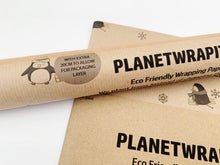 Load image into Gallery viewer, Christmas Penguins Gift Wrap - Recycled Kraft Wrapping Paper
