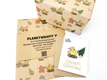 Load image into Gallery viewer, Christmas Diggers Gift Wrap - Recycled Kraft Wrapping Paper
