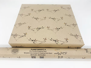 Christmas Reindeer Dogs Gift Wrap - Recycled Kraft Wrapping Paper