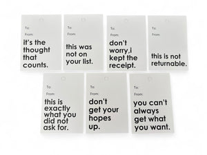 Sarcastic Gift Tags - Pack of 7
