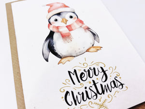 Christmas Penguin - Plantable Christmas Seed Card