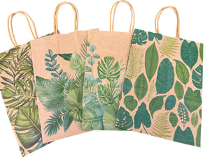 Small Kraft Botanical Gift Bags (x4)