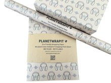 Load image into Gallery viewer, Headphones - Recycled Kraft Wrapping Paper
