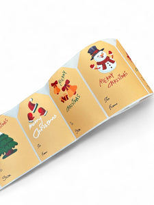 Christmas Tags Sticker Roll (250 pcs)