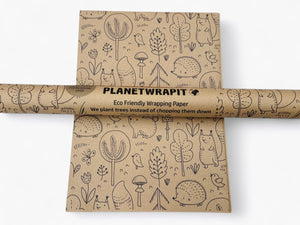 Forest Animals - Recycled Kraft Wrapping Paper