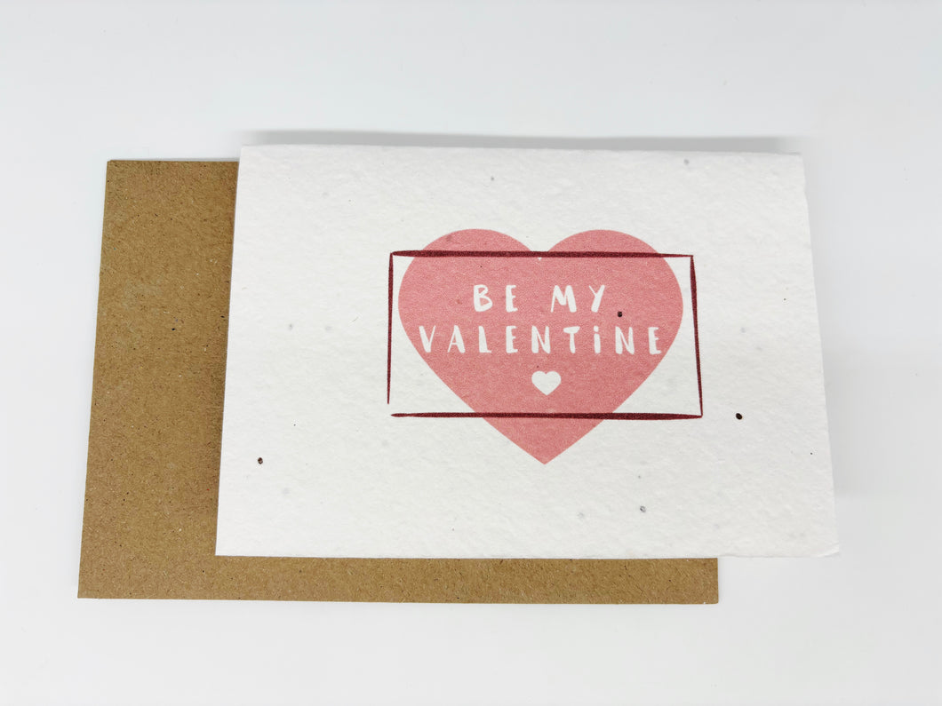 Valentines - Love Heart Plantable Seed Card