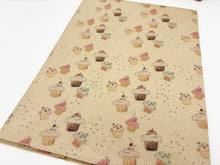 Load image into Gallery viewer, Cupcakes - Recycled Kraft Wrapping Paper
