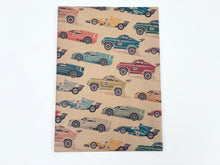 Load image into Gallery viewer, Racing Cars - Recycled Kraft Wrapping Paper

