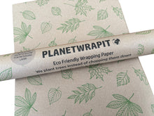 Load image into Gallery viewer, Green Leaf - Recycled Kraft Wrapping Paper

