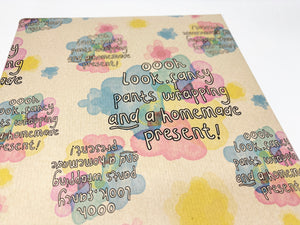Fancy Pants Homemade Gift - Recycled Kraft Wrapping Paper