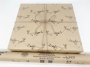 Christmas Reindeer Dogs Gift Wrap - Recycled Kraft Wrapping Paper