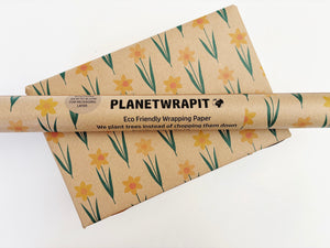 Daffodil - Recycled Kraft Wrapping Paper