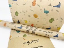 Load image into Gallery viewer, Christmas Dogs and Cats Snowball Gift Wrap - Recycled Kraft Wrapping Paper
