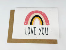 Load image into Gallery viewer, Valentines - Rainbow Love You Seed Paper Plantable Card
