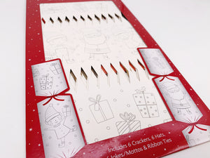 6 x Make and Fill Christmas Crackers - Colour in