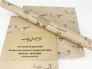 Christmas Reindeer Dogs Gift Wrap - Recycled Kraft Wrapping Paper