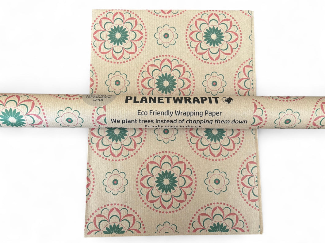 Kaleidoscope - Recycled Kraft Wrapping Paper