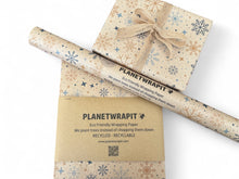 Load image into Gallery viewer, Christmas Snowflake Gift Wrap - Recycled Kraft Wrapping Paper

