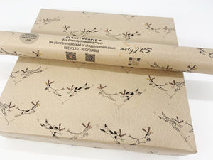Reindeer Dogs Gift Wrap - Recycled Kraft Wrapping Paper